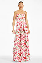 Sachin & Babi Beau Gown in Watercolor Poppies