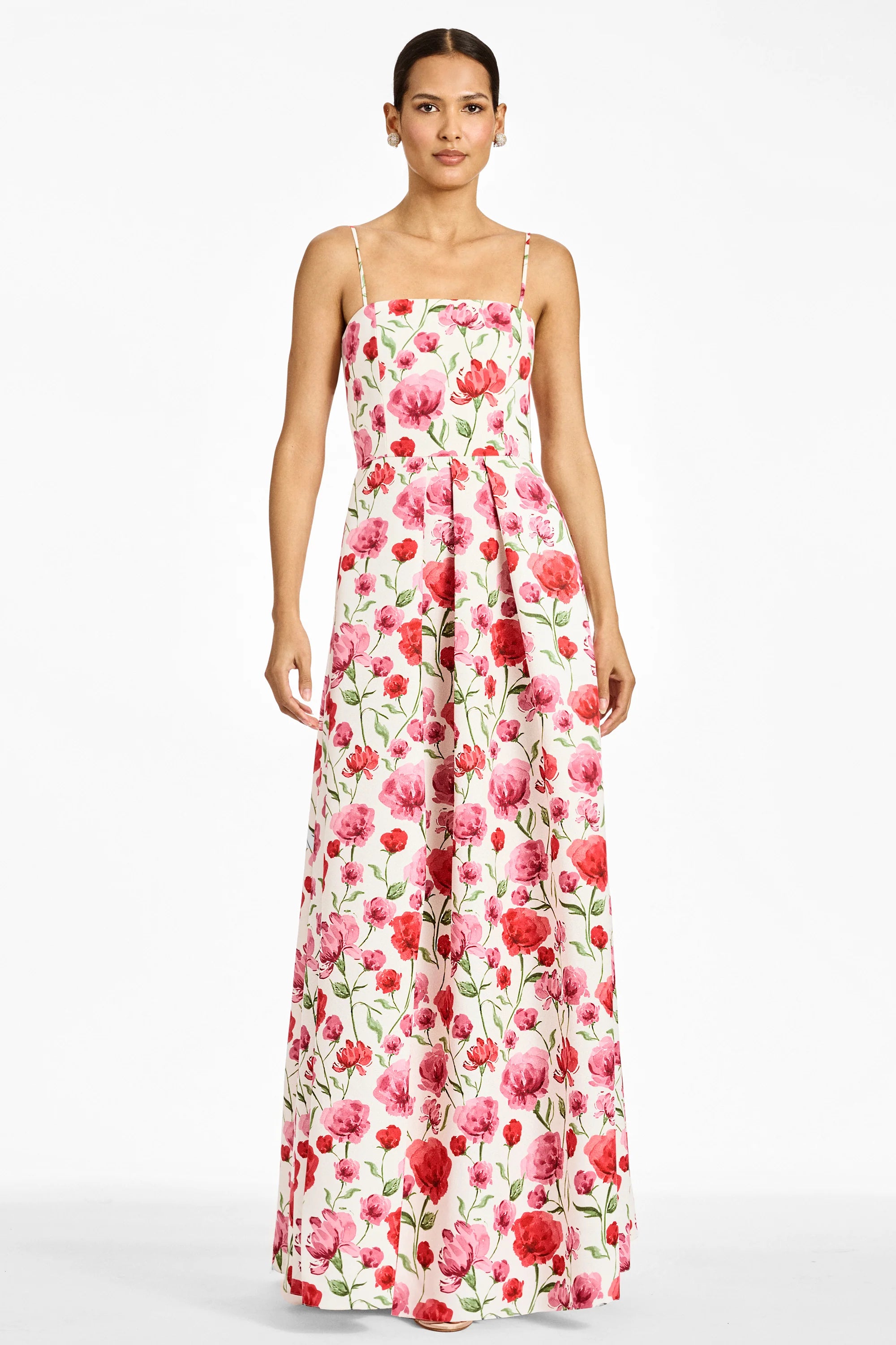 Sachin & Babi Beau Gown in Watercolor Poppies