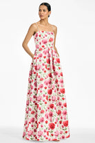 Sachin & Babi Beau Gown in Watercolor Poppies
