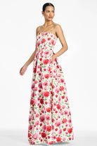 Sachin & Babi Beau Gown in Watercolor Poppies