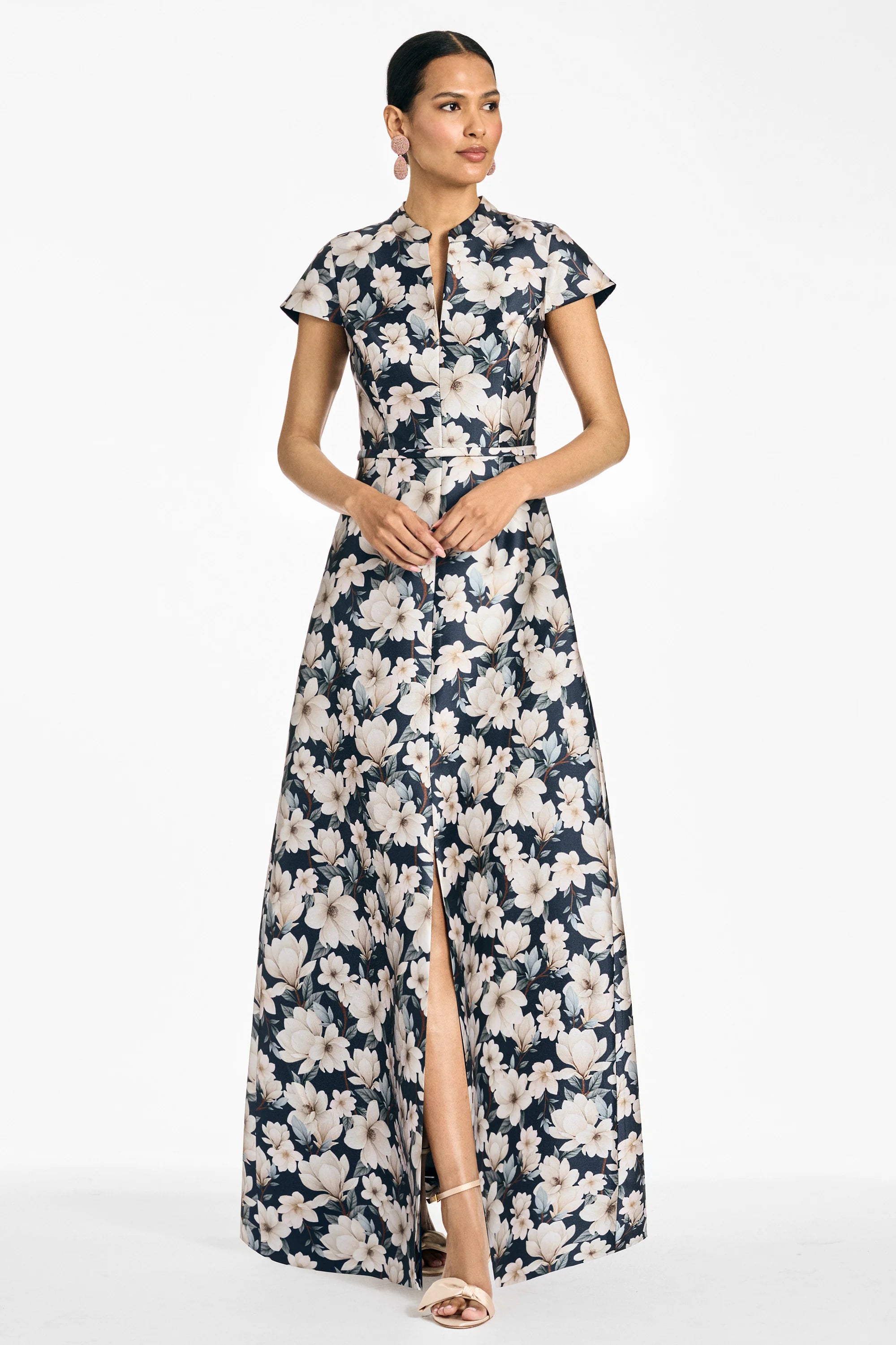 Sachin & Babi Charlotte Gown in Midnight Magnolia