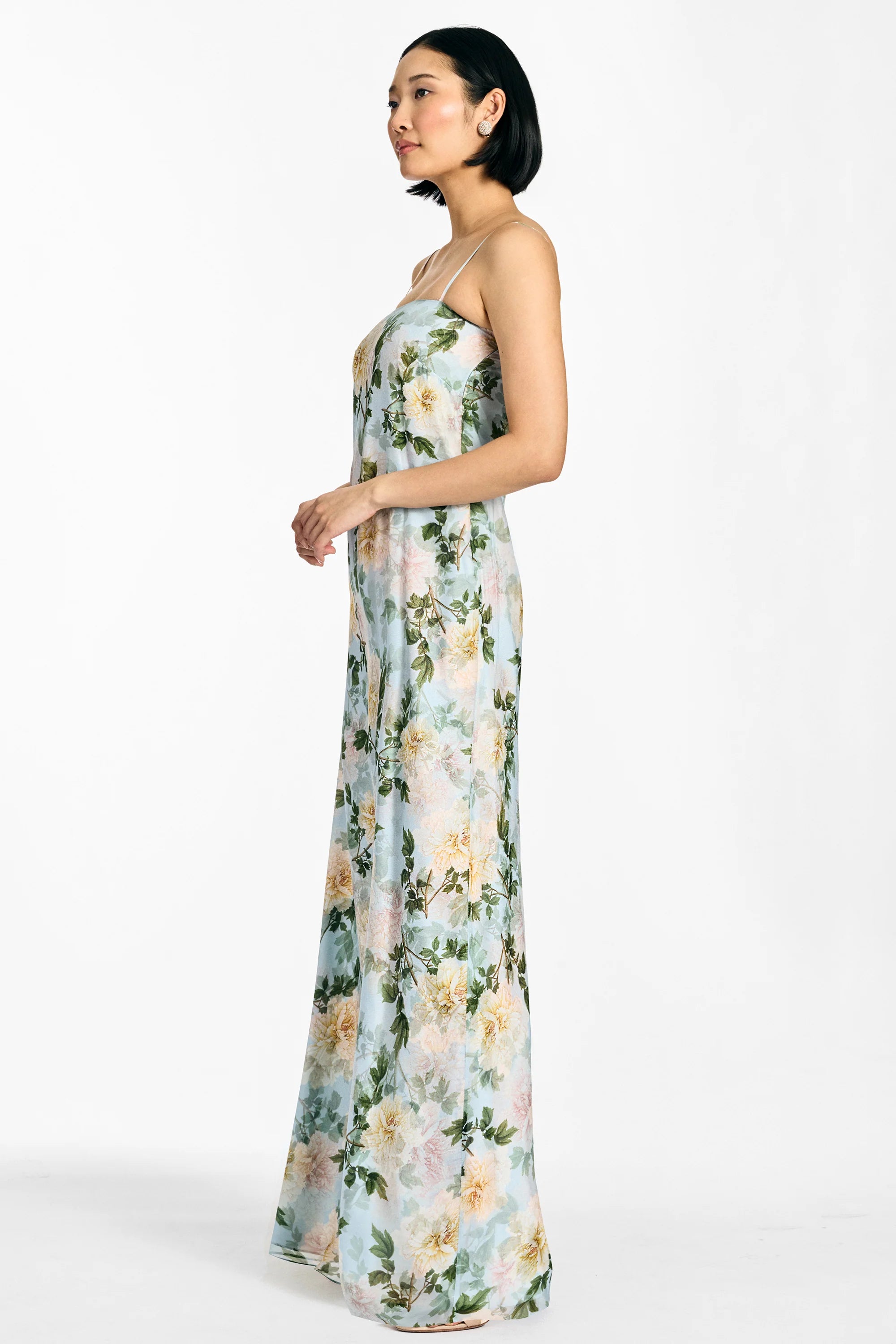 Sachin & Babi Shelby Gown in Cloud Blue Peony