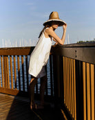 Cartolina Fiona Shift Dress in Bright White