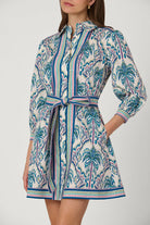 Soshanna Vesey Dress in Ivory/Blue