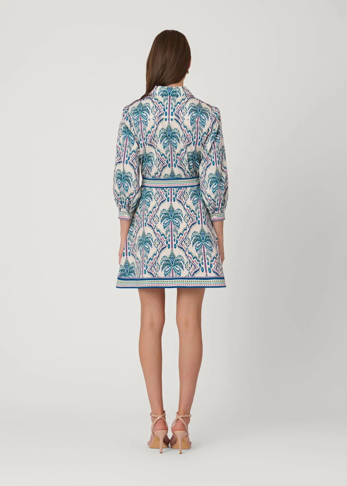 Soshanna Vesey Dress in Ivory/Blue