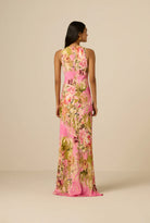 Hemant & Nandita Bias Maxi Dress in Pink