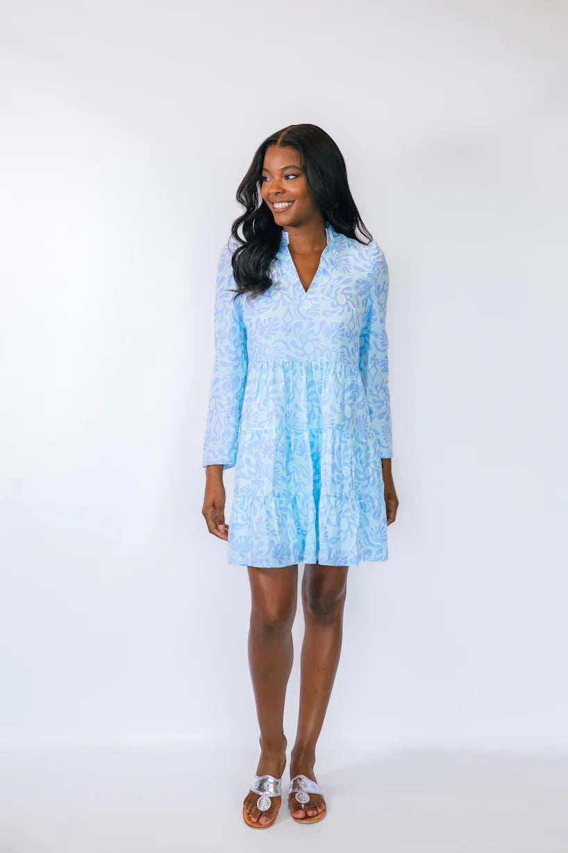 Light blue tunic hot sale dress