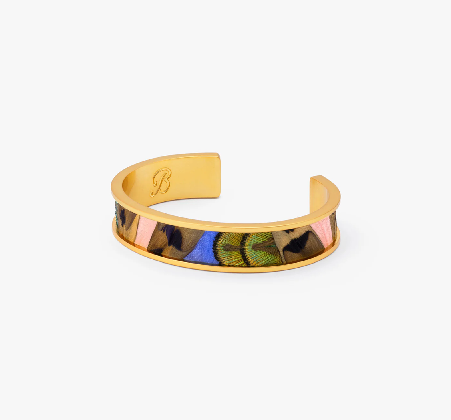 Brackish Shannon Thin Gold Feather Cuff