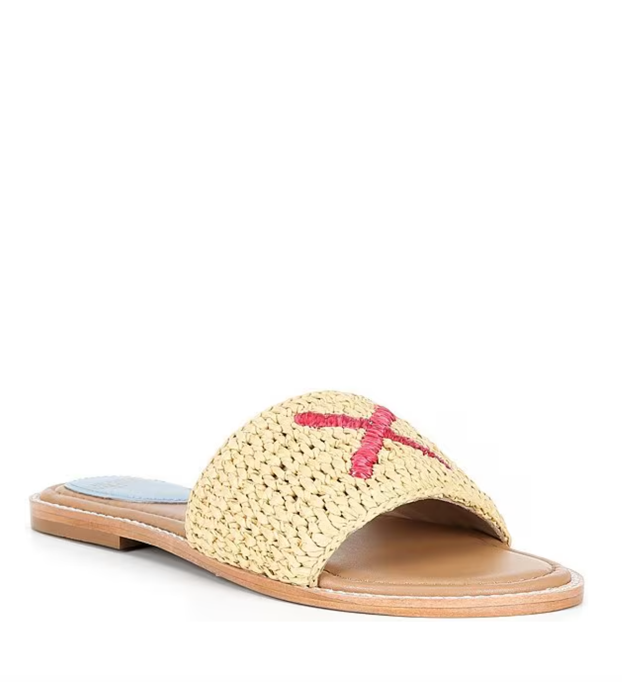 Frances Valentine XO Embroidered Raffia Sandals