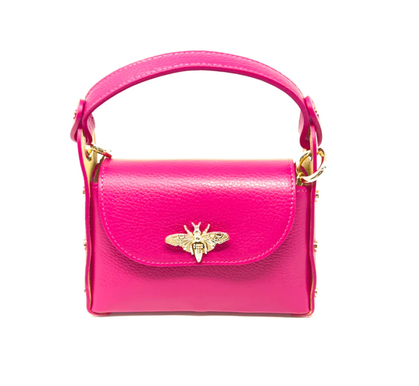 German Fuentes Hot Pink Bumble Bee Leather Handbag