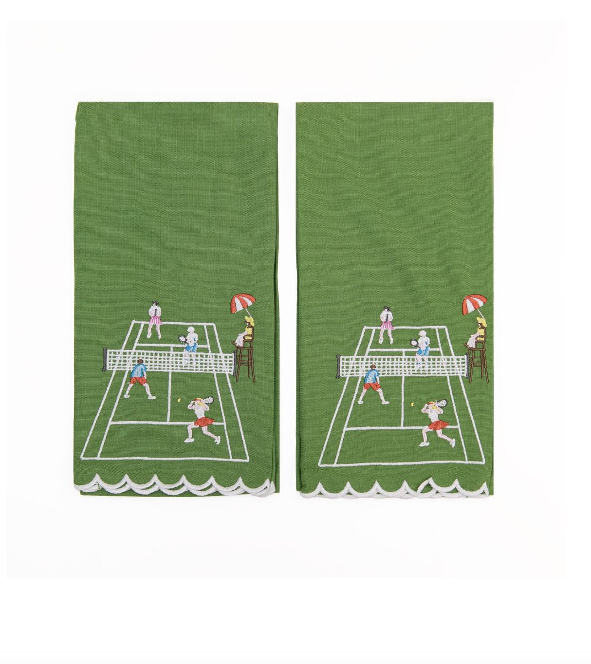 Pomegranate Playing Doubles Tea Towels