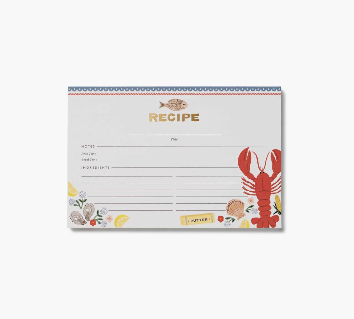 Rifle Paper Co. Seaside Recipe Cards