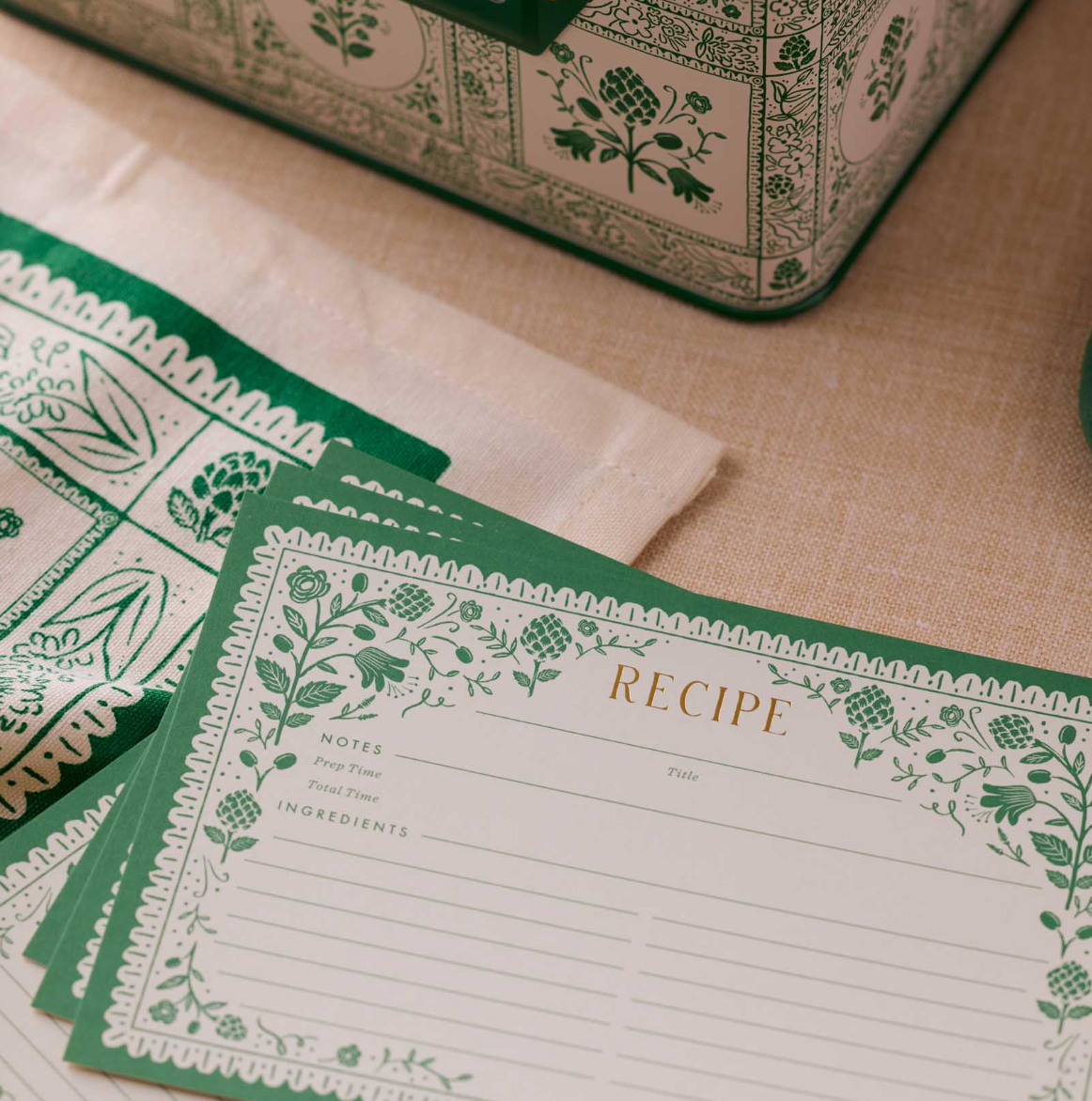 Rifle Paper Co. Artichoke Recipe Cards