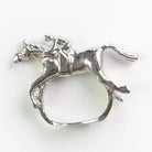 Pomegranate Jockey Napkin Rings in Silver