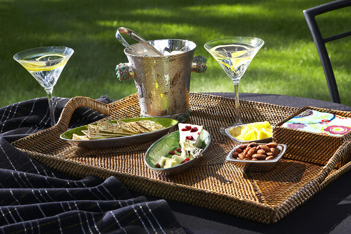 Calaisio Rectangular Slanted Serving Tray with Handle