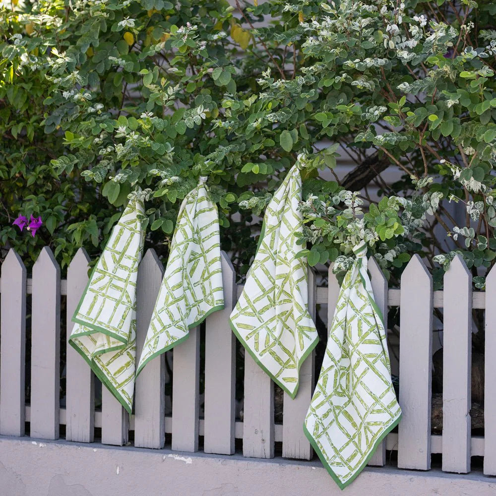 Promegranate Green Bamboo Napkins