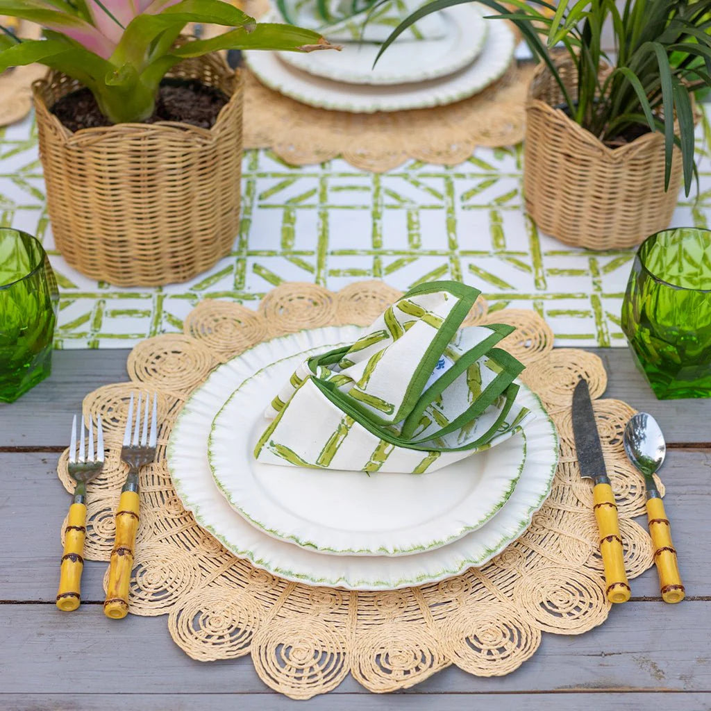 Promegranate Green Bamboo Napkins