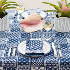 Pomegranate Pom Buti Patchwork Blue Napkins