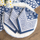 Pomegranate Pom Buti Patchwork Blue Napkins