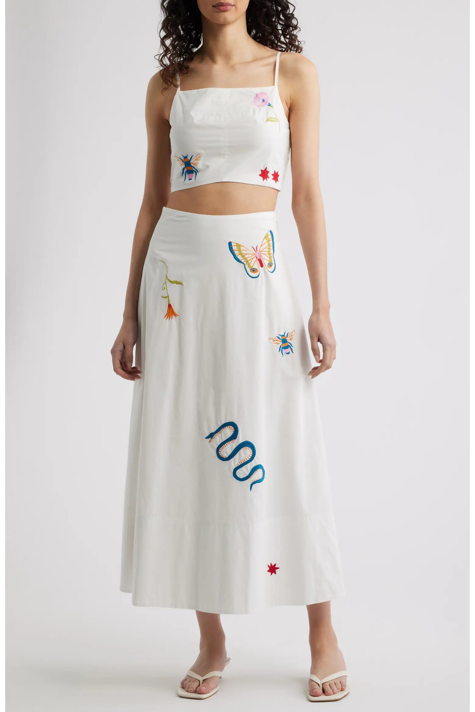 Cleobella Sage Top in Montecito Embroidery Motif