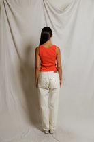 Perfect White Tee Blondie Tank in Clementine