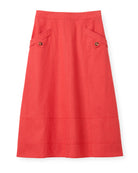 Cartolina Alice Button Skirt in Poppy
