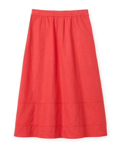 Cartolina Alice Button Skirt in Poppy