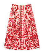 Cartolina Georgia Skirt in Faraway Print Poppy