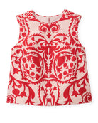 Cartolina Linda Shell Top in Faraway Print Poppy