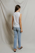Perfect White Tee Faye Crispy Cotton Sleeveless Crew Neck