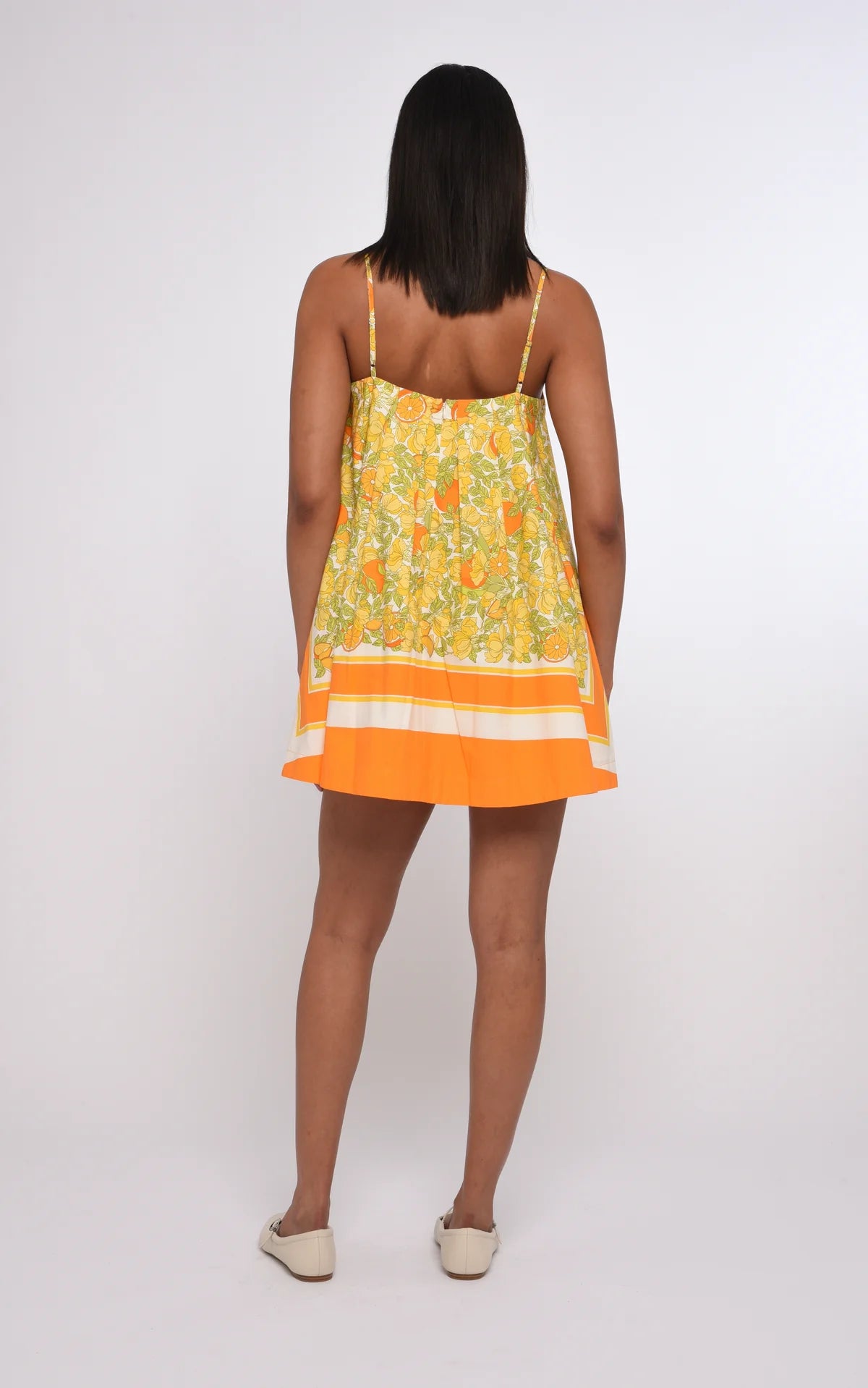 Love The Label Nova Mini Dress in Orange Blossom Print