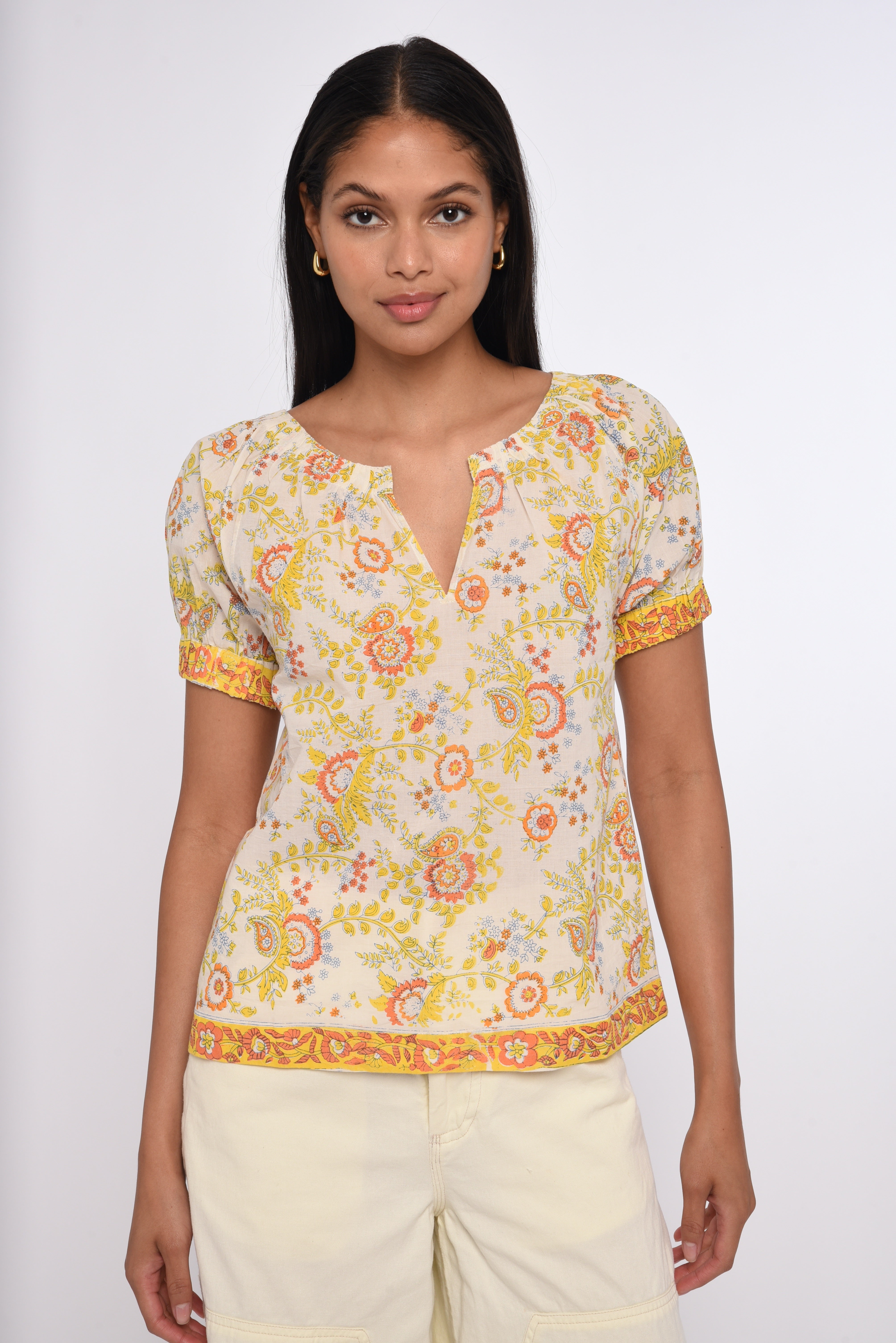 Love the Label Dawson Top in Suri Block Print