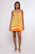 Love The Label Nova Mini Dress in Orange Blossom Print