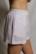 Perfect White Tee Julie Short in Ultraviolet/White Stripe