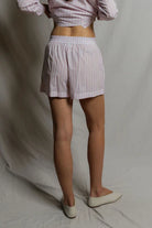 Perfect White Tee Julie Short in Ultraviolet/White Stripe