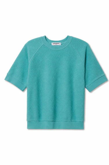 Perfect White Tee Kennedy Short Sleeve Crew in Teal Blue