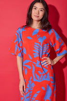 Alden Adair Tilly Dress in Rouge Majorelle