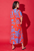 Alden Adair Tilly Dress in Rouge Majorelle