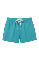 Perfect White Tee Layla French Terry Shorts in Teal Blue