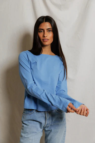 Perfect White Tee Parker in Pacific Blue