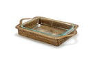 Calaisio 2 Quart Rectangular Casserole Basket with Pyrex Baker