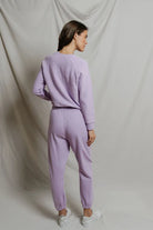 Ziggy Reverse Fleece Shrunken Crew Sweatshirt Ultraviolet