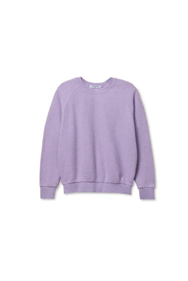 Ziggy Reverse Fleece Shrunken Crew Sweatshirt Ultraviolet